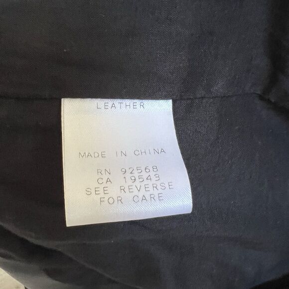 Sandy Dalal Vtg Leather Jacket Mens Sz 48 US M Black Full Zip Pockets - Picture 7 of 9